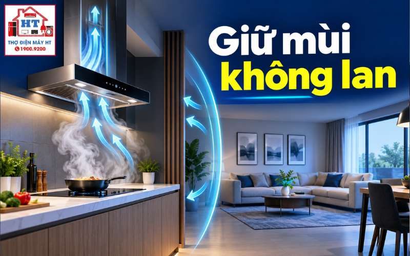 Cách Dùng Máy Hút Mùi Để Mùi Không Lan Sang Phòng Khách Hiệu Quả