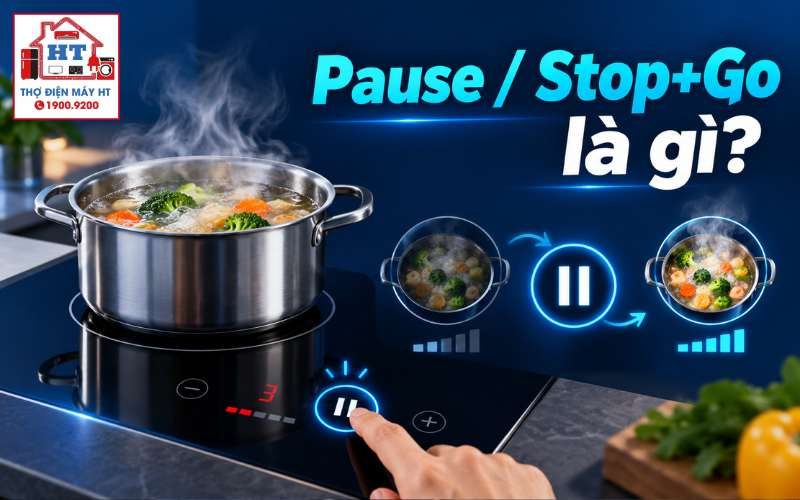 Cách Dùng Chế Độ Pause / Stop & Go Trên Bếp Từ Đúng Chuẩn Và An Toàn