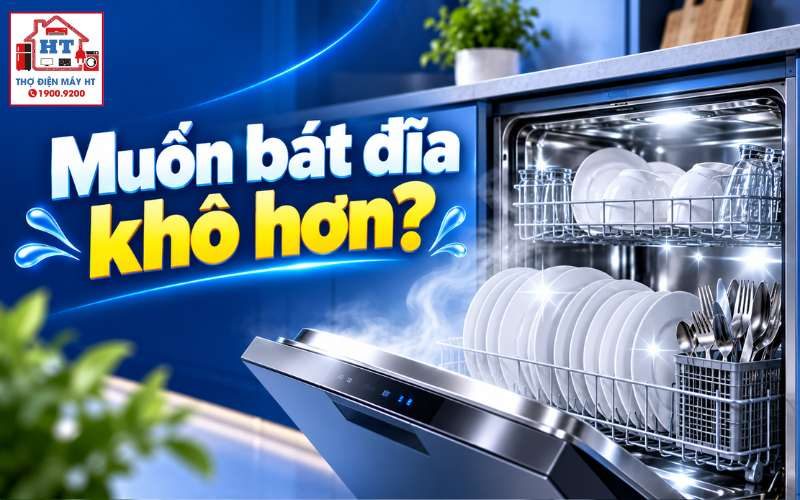 Cách Làm Bát Đĩa Khô Hơn Khi Dùng Máy Rửa Chén Hiệu Quả Và An Toàn