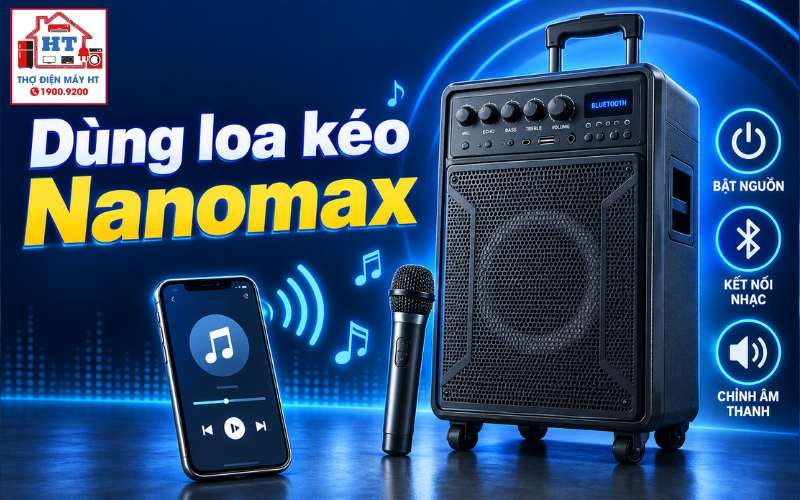 Dùng loa Nanomax theo model: mic, USB, guitar và sạc