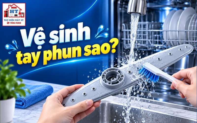 Cách vệ sinh tay phun máy rửa chén tại nhà: Sạch cặn, không hỏng nhựa