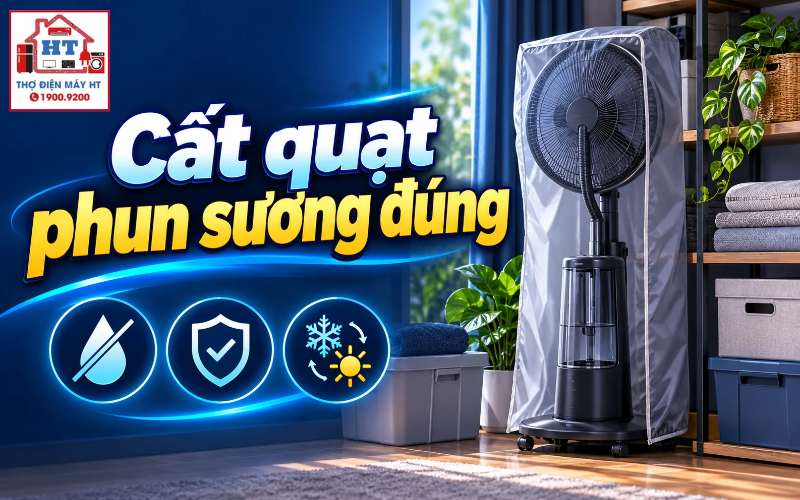 Cách bảo quản quạt phun sương cuối mùa & kiểm tra an toàn khi dùng lại
