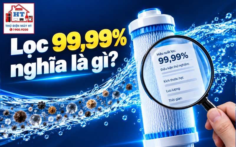 Claim “lọc 99,99%” nghĩa là gì và cần đọc thế nào?