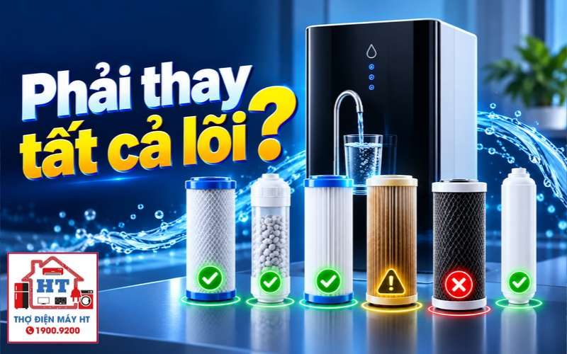 Có Cần Thay Tất Cả Lõi Máy Lọc Nước Cùng Lúc Không? Hướng Dẫn Quyết Định Đúng
