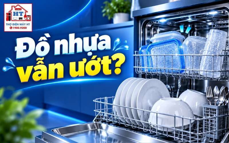 Vì Sao Đồ Nhựa Vẫn Ướt Sau Khi Rửa Máy Rửa Chén & Cách Khắc Phục