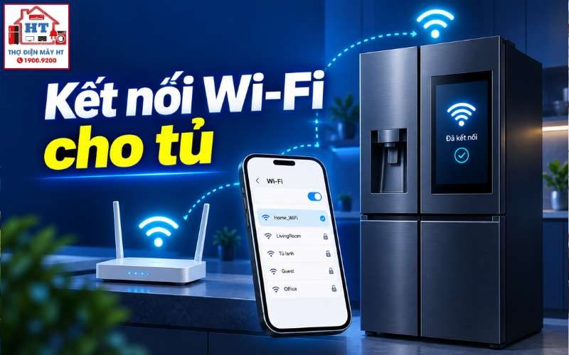 Hướng dẫn kết nối Wi-Fi cho tủ lạnh thông minh với điện thoại