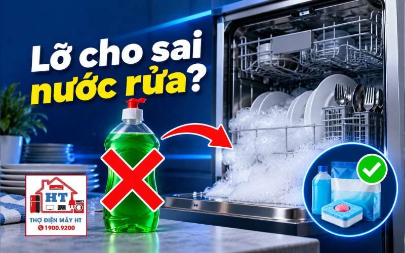 Lỡ cho nước rửa chén thường vào máy rửa chén: Cách xử lý bọt an toàn