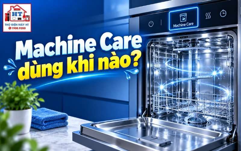 Machine Care máy rửa chén: Khi nào dùng và cách chạy đúng chuẩn?