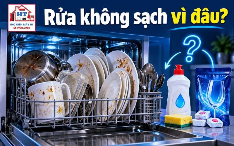 Máy rửa chén rửa không sạch: kiểm tra cách dùng trước