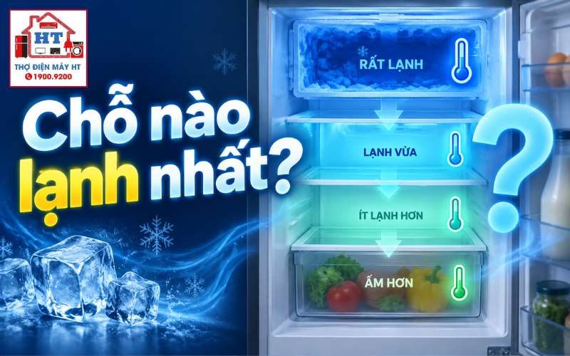 Ngăn Nào Tủ Lạnh Lạnh Nhất? Vị Trí Và Cách Xếp Thực Phẩm