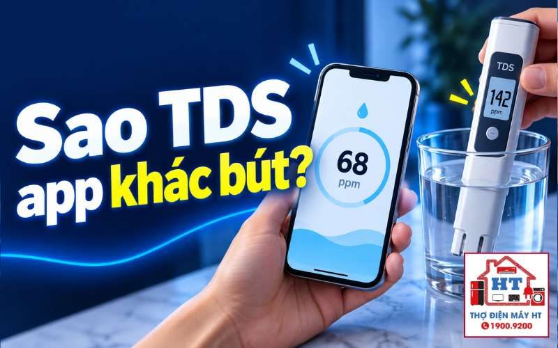 TDS trên app khác bút đo: vì sao có chênh lệch?