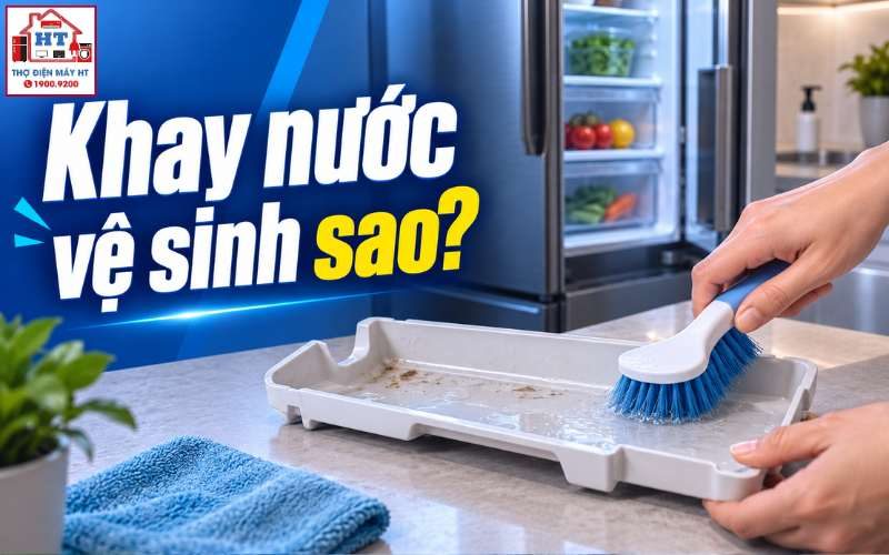 Vệ Sinh Khay Hứng Nước Tủ Lạnh Tại Nhà An Toàn, Hết Mùi Hôi