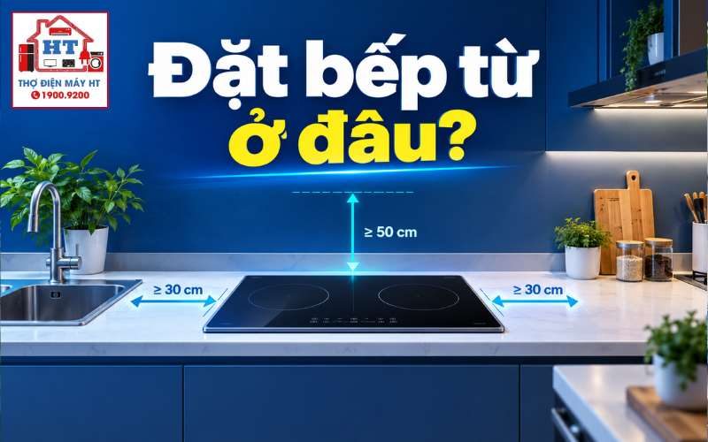 Vị Trí Đặt Bếp Từ An Toàn: Khoảng Cách Chuẩn & Cách Bố Trí Thoát Nhiệt