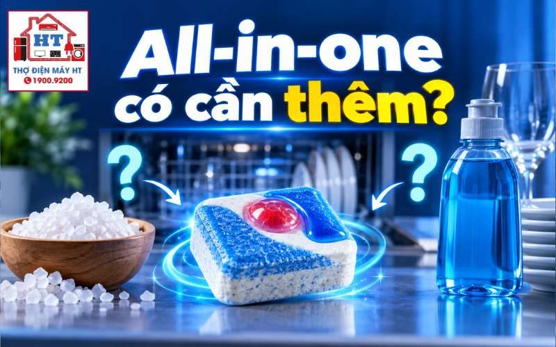 Dùng Viên Rửa All-in-One Có Cần Thêm Muối Và Nước Làm Bóng Không?